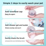 Dog bath brush pet silicone massage brush can be filled with liquid cat and puppy bathing artifact cleaning supplies
