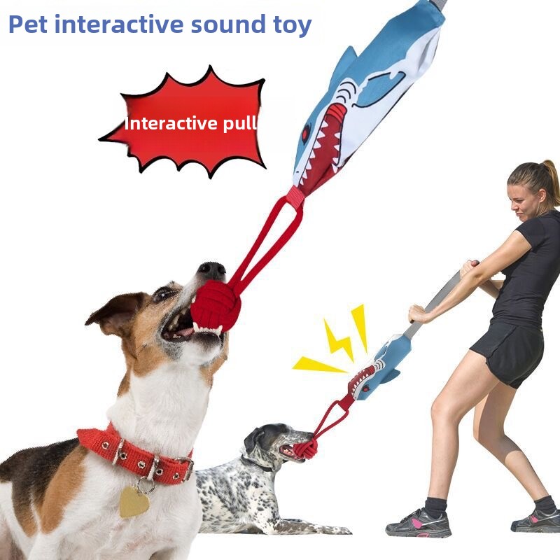 Fun Dog Rope Toy Sound Chew Toy for Small, Medium and Large Dogs, Interactive Rope Toy, Sounding Toy, Durable Toothpaste, Rope Dog Toy, Lack of Exercise, Stress Relief