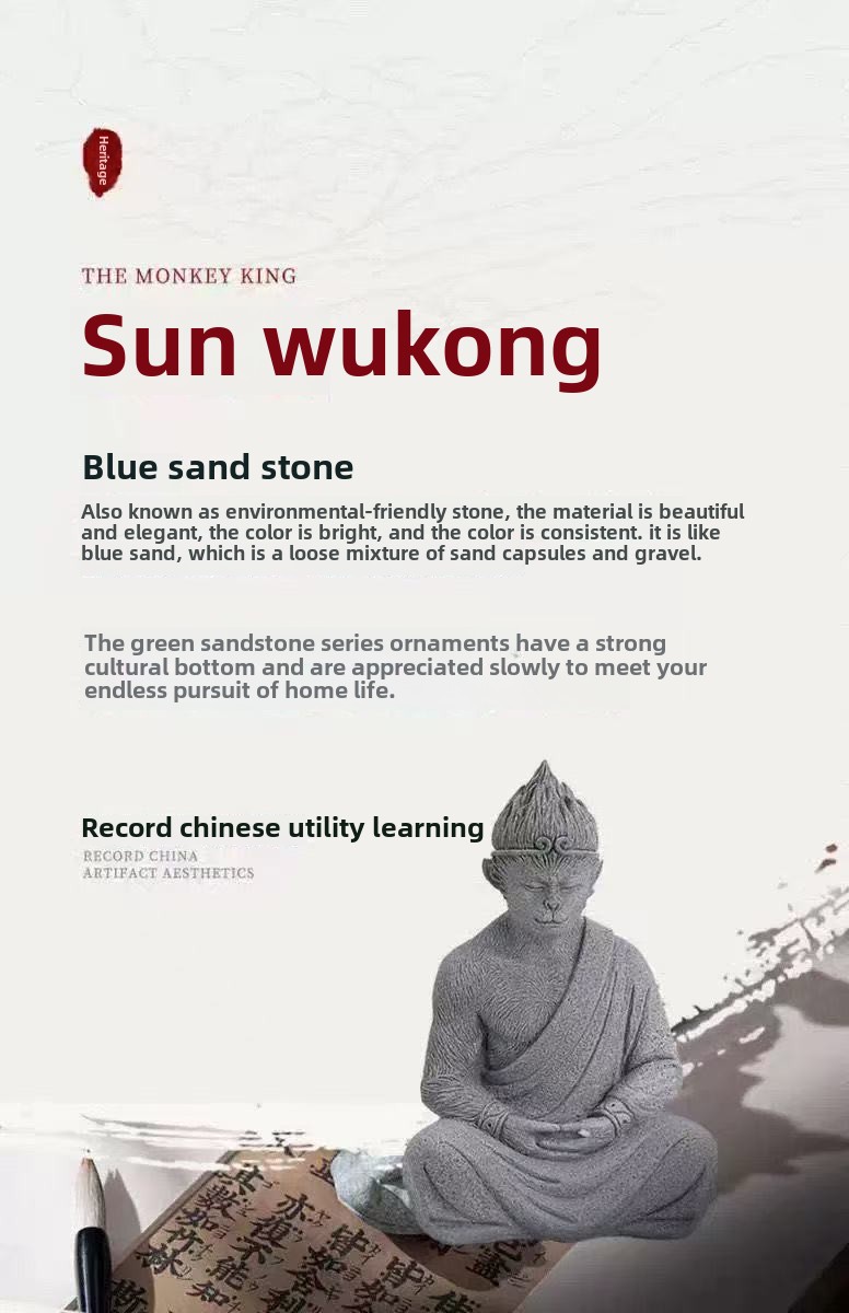 Chinese style Monkey King Sun Wukong Monkey King ornaments home victory living room tea pet desktop fish tank landscaping decoration
