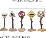 Fish tank decoration aquarium tropical fish native tank decoration simulation warning sign resin ornaments cartoon scenery fish and shrimp tank