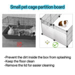 12 Pack Pet Plastic Cage Liner Protection 10'' x 8.2'' Rabbit Cage Urine Guard Clear Cage Edge Liner Guinea Pig Side Lining Small Animal Cage Accessories - Keep Litter in The Cage