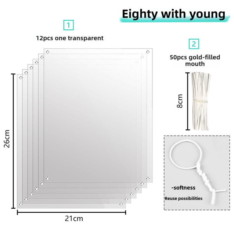 12 Pack Pet Plastic Cage Liner Protection 10'' x 8.2'' Rabbit Cage Urine Guard Clear Cage Edge Liner Guinea Pig Side Lining Small Animal Cage Accessories - Keep Litter in The Cage