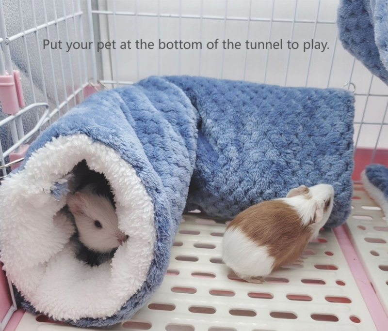 3-piece set rabbit hammock cotton nest double-layer thickened guinea pig chinchilla sugar glider hamster passage hiding nest small pet supplies
