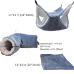 3-piece set rabbit hammock cotton nest double-layer thickened guinea pig chinchilla sugar glider hamster passage hiding nest small pet supplies