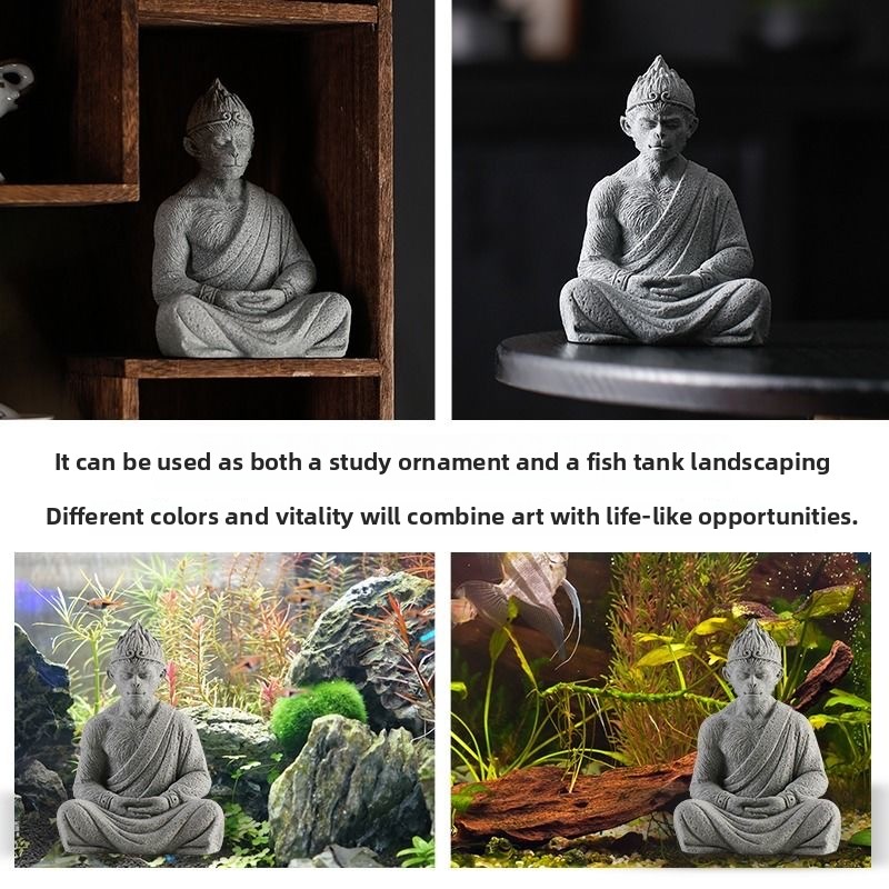 Chinese style Monkey King Sun Wukong Monkey King ornaments home victory living room tea pet desktop fish tank landscaping decoration