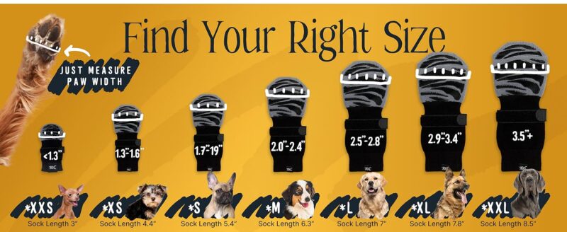 Non-Slip Dog Socks for Hardwood Floors - Extra-Thick Grip That Works Even When Twisted - Prevents Licking, Slipping, and Great for Dog Paw Protection