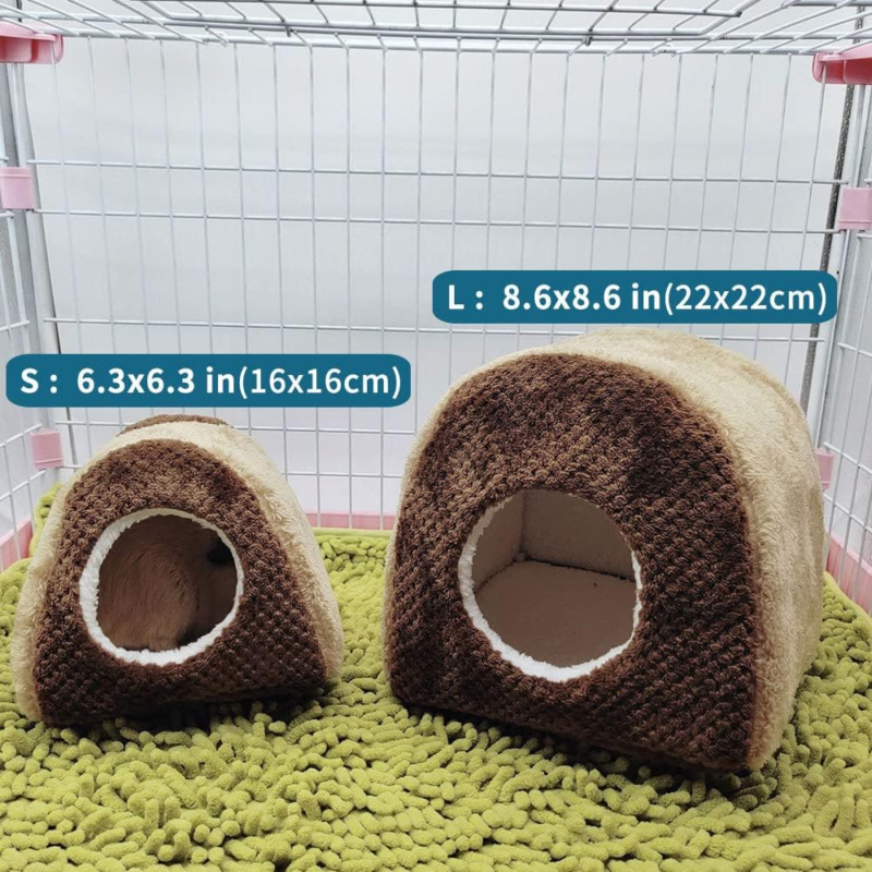 Cozy Ferret Bed Guinea Pig Cave Bed Tent Fleece Rat Hideout House Nest Cage Accessories for Chinchilla Squirrel Hedgehog