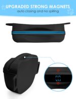 Dog Treat Pouch with Training Clicker, Upgrade Stronger Magnetic Closure to Avoid Spilling, 1.67 Cup Silicone Treat Bag Fanny Pack with Waist Belt for Pet Training Walking