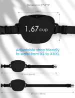 Dog Treat Pouch with Training Clicker, Upgrade Stronger Magnetic Closure to Avoid Spilling, 1.67 Cup Silicone Treat Bag Fanny Pack with Waist Belt for Pet Training Walking