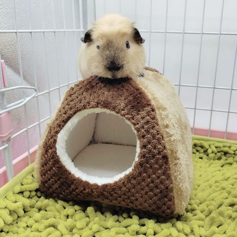 Cozy Ferret Bed Guinea Pig Cave Bed Tent Fleece Rat Hideout House Nest Cage Accessories for Chinchilla Squirrel Hedgehog